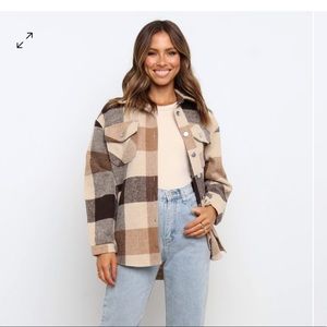 Petal & Pup Adkin Jacket Brown Shacket